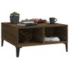 vidaXL Table basse ch&ecirc;ne marron 60x60x30 cm bois d'ing&eacute;nierie