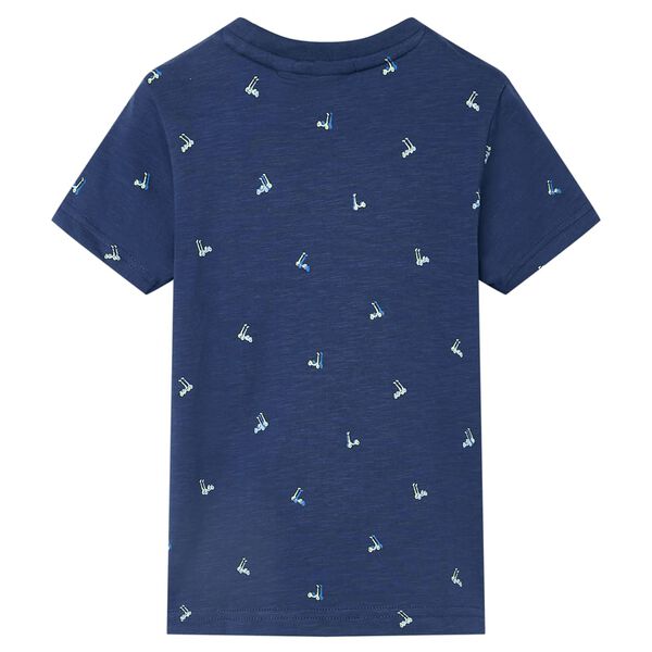 T-shirt pour enfants bleu fonc&eacute; 104