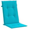 vidaXL Coussins de chaise &agrave; dossier haut lot de 4 turquoise tissu