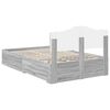 vidaXL Cadre de lit Gris Sonoma 135 x 190 cm Bois d'ing&eacute;nierie