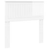 vidaXL T&ecirc;te de lit Blanc brillant Bois d'ing&eacute;nierie