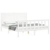 vidaXL Cadre de lit sans matelas blanc 160x200 cm bois de pin massif