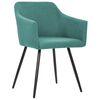 vidaXL Chaises &agrave; manger lot de 2 vert tissu