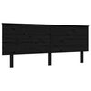 vidaXL Cadre de lit sans matelas noir 200x200 cm bois massif