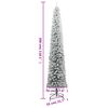 vidaXL Sapin de No&euml;l mince avec support et flocon de neige 300 cm PVC