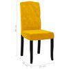 vidaXL Chaises &agrave; manger lot de 4 jaune velours