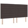vidaXL T&ecirc;te de lit LED avec t&ecirc;te de lit Marron fonc&eacute; 180 cm Polyester