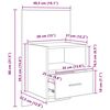 vidaXL Cabinet de chevet 2 pcs Ch&ecirc;ne artisanal 50 x 32.5 x 80cm