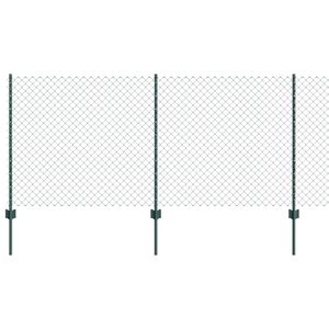 vidaXL Cl&ocirc;ture grillag&eacute;e avec poteau 10 x 1 m Acier recouvert de PVC