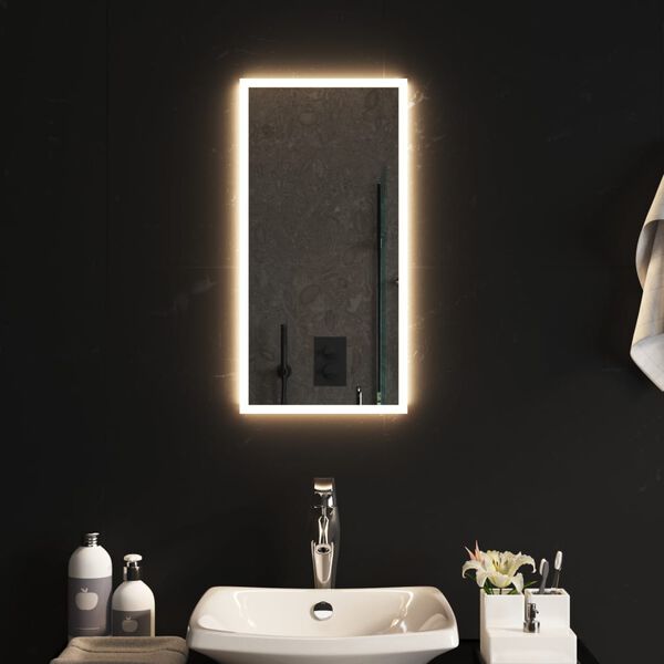 vidaXL Miroir de salle de bain &agrave; LED 30x60 cm