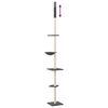 vidaXL Arbre &agrave; chat du sol au plafond Gris fonc&eacute; 263,5-289,5 cm
