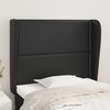 vidaXL T&ecirc;te de lit avec oreilles Noir 93x23x118/128 cm Similicuir