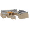 vidaXL Ensemble de canap&eacute; de jardin 13 pcs Beige et Gris clair