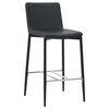 vidaXL Ensemble de bar 3 pcs Similicuir Noir