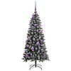 vidaXL Sapin de No&euml;l artificiel Vert 120 cm PVC, plastique et acier