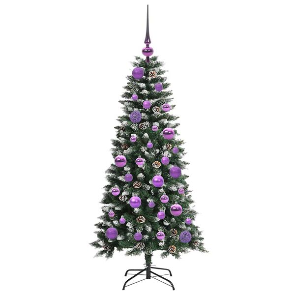 vidaXL Sapin de No&euml;l artificiel Vert 120 cm PVC, plastique et acier