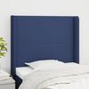 vidaXL T&ecirc;te de lit avec oreilles Bleu 93x16x118/128 cm Tissu
