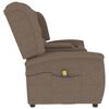 vidaXL Fauteuil de massage inclinable porte-gobelet 2 places taupe