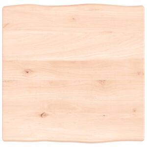 vidaXL Dessus de table bois ch&ecirc;ne massif non trait&eacute; bordure assortie