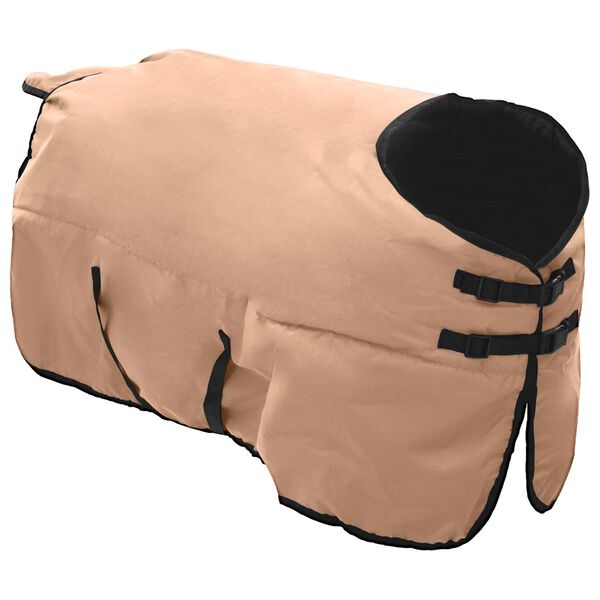 vidaXL Couverture &Eacute;quine Cappuccino 125 cm Polyester