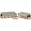 vidaXL Ensemble de canap&eacute;s d'ext&eacute;rieur 9 pc Naturel et gris clair