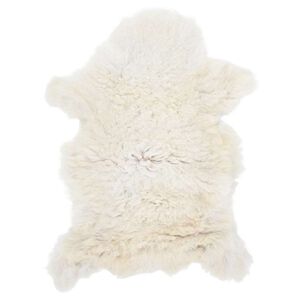vidaXL Peau de mouton Cr&egrave;me (60-70)x(90-100) cm