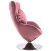 vidaXL Fauteuil pivotant en forme d'&oelig;uf avec coussin Rose Velours