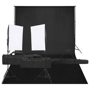 vidaXL Kit de studio photo avec &eacute;clairage et toile de fond