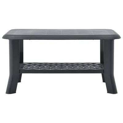 vidaXL Table basse Anthracite 90x60x46 cm Plastique