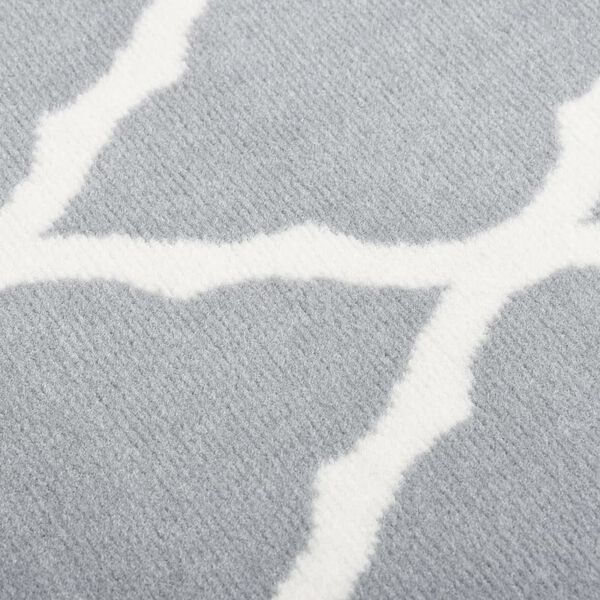 vidaXL Tapis BCF Gris et blanc 60x250 cm