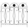vidaXL Cl&ocirc;ture de jardin Treillis Noir 305,5 x 55,5 x 0,3 cm