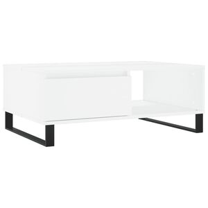 vidaXL Table basse blanc 90x60x35 cm bois d'ing&eacute;nierie