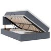 vidaXL Lit de rangement LED avec matelas Gris fonc&eacute; 120 x 190 cm