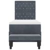 vidaXL Lit &agrave; ressorts avec matelas Gris fonc&eacute; 80 x 200 cm Velours