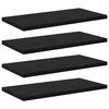 vidaXL &Eacute;tag&egrave;re &agrave; livres 3 niveaux 4 pcs 40 x 20 x 1,5 cm Noir