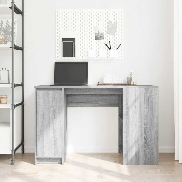vidaXL Bureau sonoma gris 120x42x76 cm bois d'ingénierie