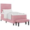 vidaXL Lit &agrave; ressorts avec t&ecirc;te de lit Rose 200 x 90 cm Velours