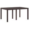 vidaXL Table de jardin pour repas Marron 150 x 100 x 73 cm polyrotin