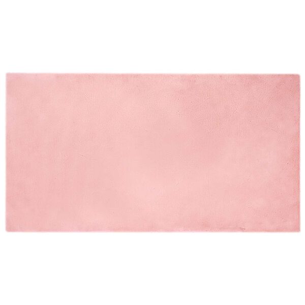 vidaXL Tapis en Fourrure Synthétique de Lapin Olite Rose 80 x 150 cm