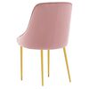 vidaXL Chaises &agrave; manger lot de 2 rose velours