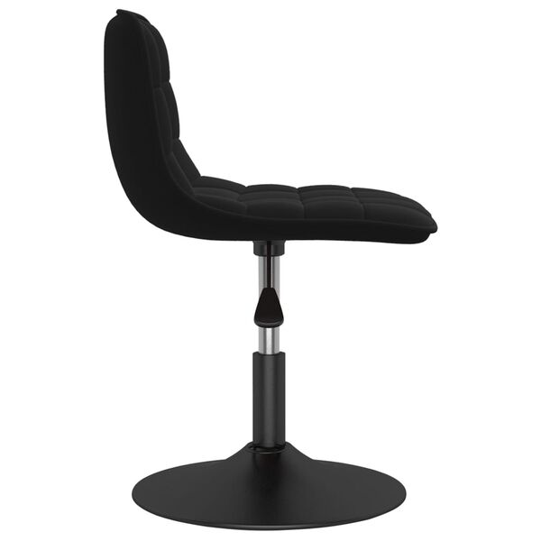 vidaXL Chaise pivotante de salle &agrave; manger Noir Velours
