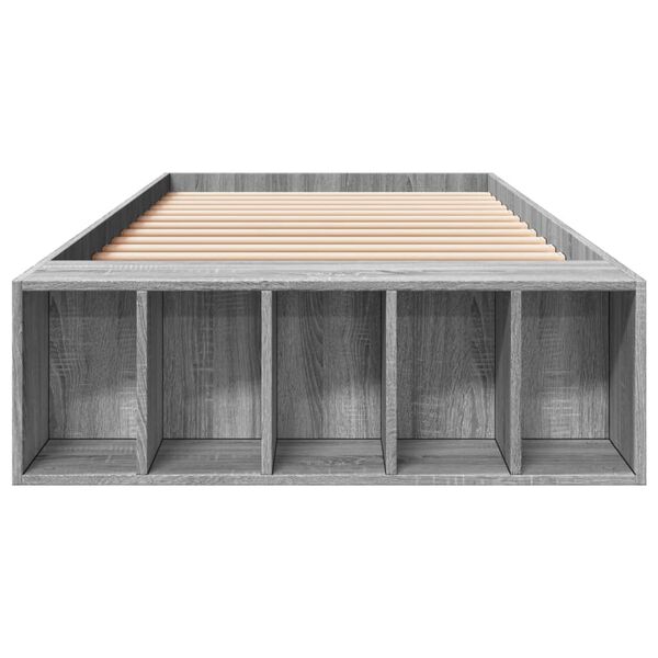 vidaXL Cadre de lit sans matelas sonoma gris 75x190 cm