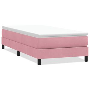 vidaXL Sommier &agrave; lattes de lit sans matelas rose 90x220 cm velours