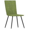 vidaXL Chaises &agrave; manger lot de 2 vert velours