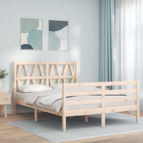 vidaXL Cadre de lit sans matelas bois massif