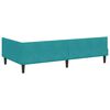 vidaXL Cadre de lit d'angle avec t&ecirc;te de lit Turquoise 100 cm x 200 cm