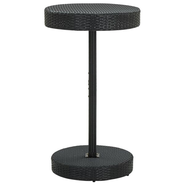 vidaXL Ensemble de bar de jardin 3 pcs et coussins R&eacute;sine tress&eacute;e Noir