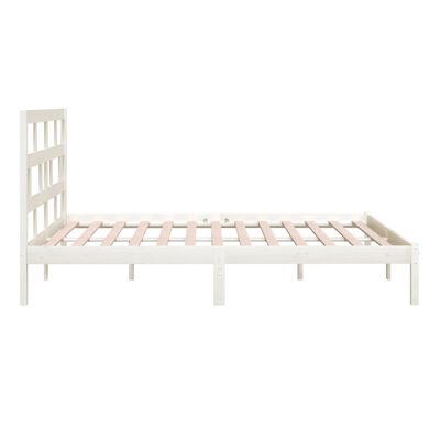 vidaXL Cadre de lit Blanc Bois de pin massif 200x200 cm