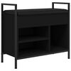 vidaXL Banc &agrave; chaussures noir 65,5x32x57,5 cm bois d'ing&eacute;nierie