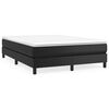 vidaXL Sommier &agrave; lattes de lit avec matelas Noir 140x190 cm Similicuir